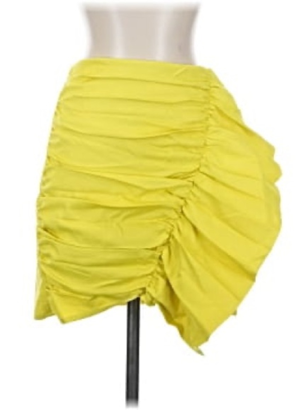 GREY‎ LAB Yellow Asymmetrical Ruched Skirt